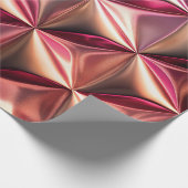Roze Brons Metallic Patroon Wrapping Papier (Hoek)