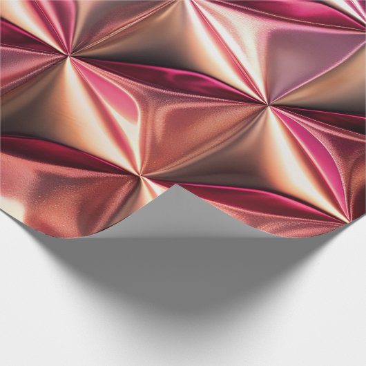 Roze Brons Metallic Patroon Wrapping Papier (Hoek)