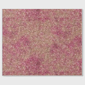 Roze Bronze Ombre Sparkle Glitter Cadeaupapier (Vlak)