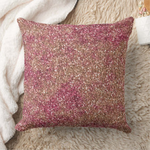 Roze Bronze Ombre Sparkle Glitter Kussen