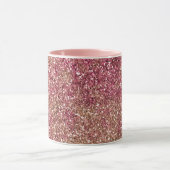 Roze Bronze Ombre Sparkle Glitter Mok (Midden)
