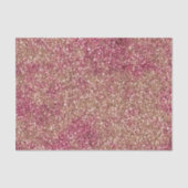Roze Bronze Ombre Sparkle Glitter Tissuepapier (Voorkant)