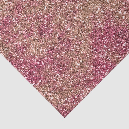 Roze Bronze Ombre Sparkle Glitter Tissuepapier (Detail)