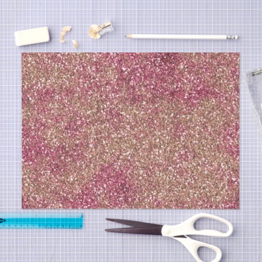 Roze Bronze Ombre Sparkle Glitter Tissuepapier (Craft)