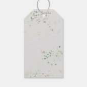 Roze Bronzen Gespikkelde Pioen Gift Labels Cadeaulabel (Achterkant)