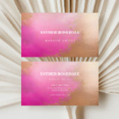 Roze Bronzer Powder Make-up Artist Visitekaartje