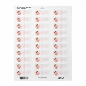 Roze Bruid & Bruidegom Dansend Trouwadreslabel Etiket (Full Sheet)