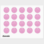 Roze Bruid & bruidegom Monogram Sticker (Vel)