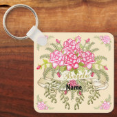 Roze Bruid bruiloft sleutelhanger (Voorkant)