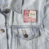  roze bruid Button (In situ)