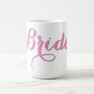 Roze Bruid Koffie Mok, Wedding Cup Gift voor Bruid Koffiemok