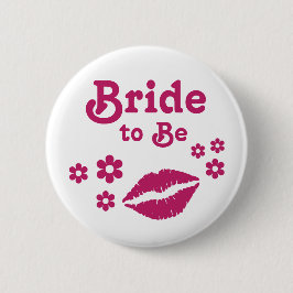 Roze Bruid To Be Pin - hete roze bruids party pins Ronde Button 5,7 Cm