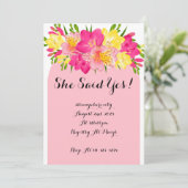 roze bruids douche uitnodiging (Staand voorkant)