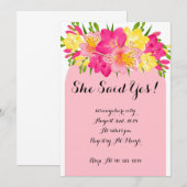 roze bruids douche uitnodiging (Voorkant / Achterkant)