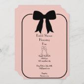 roze bruids douche uitnodiging (Voorkant / Achterkant)