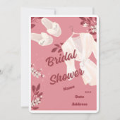Roze Bruids Douche Uitnodiging - (Voorkant)