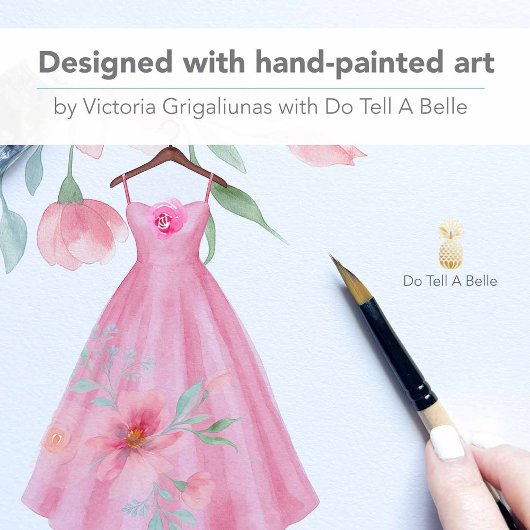 Roze Bruids Douche Uitnodigingen Liefde is in Bloe