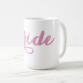 Roze Bruids Koffiemok, Trouw Geschenk voor de Brui Koffiemok (Voorkant rechts)