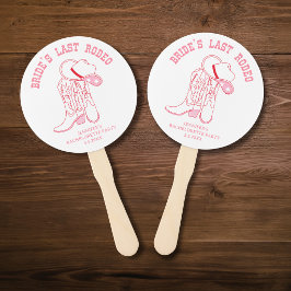 Roze Bruids Laatste Rodeo Cowgirl Bachelorette Fee Handwaaier