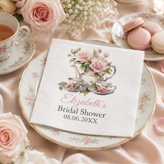 Roze Bruids-Shower Thee Feest Servetten