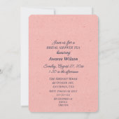 Roze Bruids Tea Party Theepot uitnodiging (Achterkant)