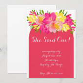 ROZE BRUIDSBAD UITNODIGING (Voorkant / Achterkant)