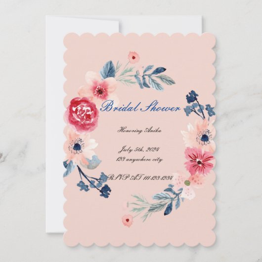 ROZE BRUIDSBOEKTROUWKAART SAVE THE DATE (Voorkant)