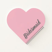 Roze bruidsbruid van Champagne Diamond Ring Notitieboek (Achterkant)