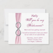 Roze bruidsbruidachtige Kaart (Voorkant)