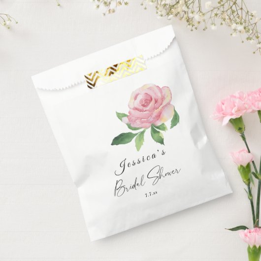Roze Bruidsdouche Bedankzakje (Gezegeld)