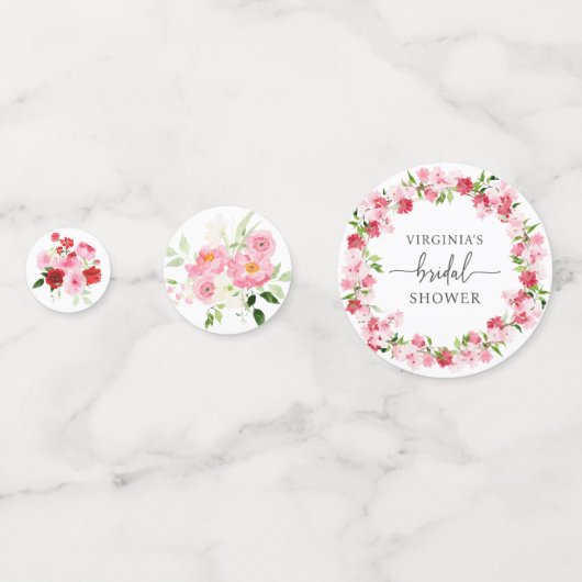 Roze Bruidsdouche Confetti (Achterkanten)