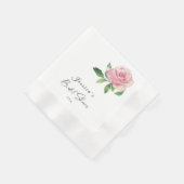 Roze Bruidsdouche Servet (Hoek)