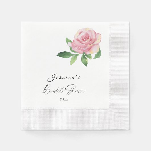 Roze Bruidsdouche Servet (Voorkant)
