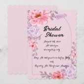 ROZE BRUIDSDOUCHE UITNODIGING (Voorkant / Achterkant)