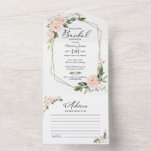 Roze Bruidsdoucheuitnodiging met advies Kaart (Binnen)