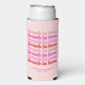 Roze Bruidsfeest Favor Drunken in Love Seltzer Blikjeskoeler (Seltzer Voorkant)
