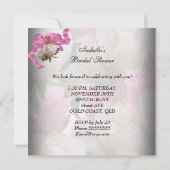 Roze Bruidsfeest Witte Kanten Garter Kaart (Achterkant)