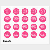 Roze Bruidsfeestfavoriet Ronde Sticker (Vel)