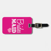 Roze bruidsmeisje bagagelabel (Voorkant horizontaal)