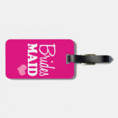 Roze bruidsmeisje bagagelabel (Achterkant horizontaal)