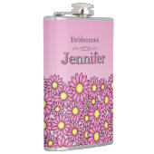  Roze Bruidsmeisje Flower Flask Heupfles (Rechts)