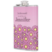  Roze Bruidsmeisje Flower Flask Heupfles (Links)