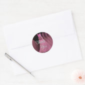 ROZE bruidsmeisje jurken - bruiloft dank u Ronde Sticker (Envelop)