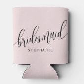 Roze Bruidsmeisje Moderne Scriptie Blikjeskoeler (Achterkant)
