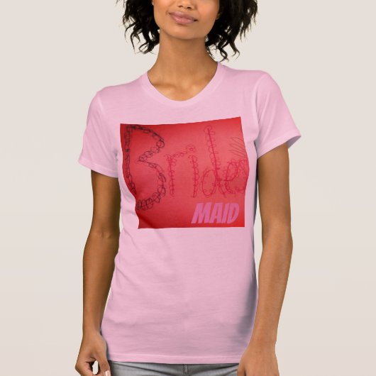 ROZE BRUIDSMEISJE ROZE KLEUR T-SHIRT (Voorkant)