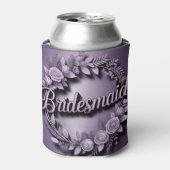 Roze bruidsmeisje script lavendel kan koeler (Blikje Voorkant)