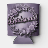 Roze bruidsmeisje script lavendel kan koeler (Voorkant)