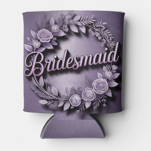 Roze bruidsmeisje script lavendel kan koeler (Voorkant)