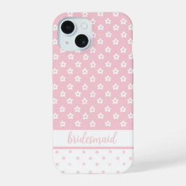 Roze bruidsmeisje telefoonhoesje iPhone 15 case