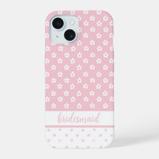 Roze bruidsmeisje telefoonhoesje iPhone 15 case